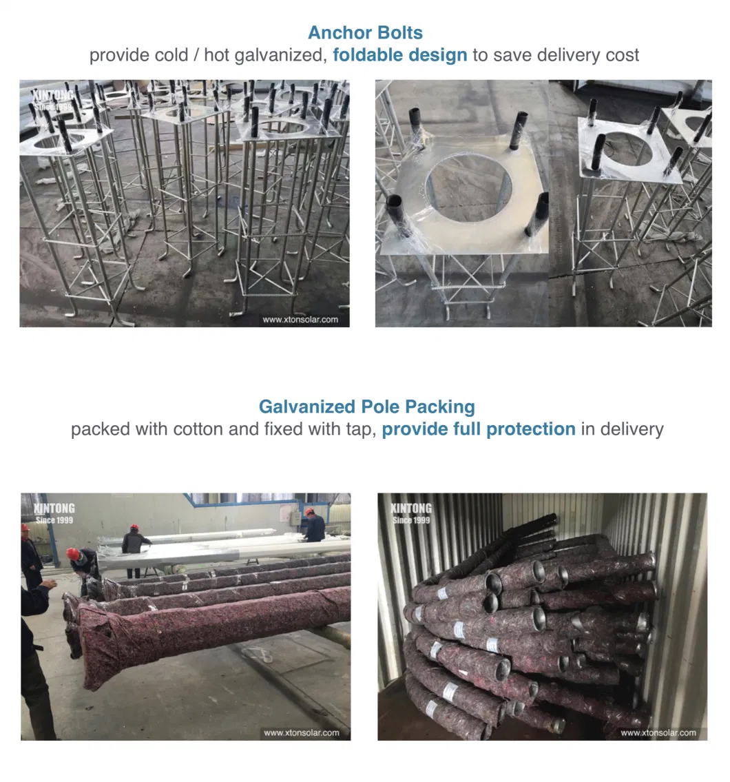 Single Arm Street Light Electric Pole Specifications